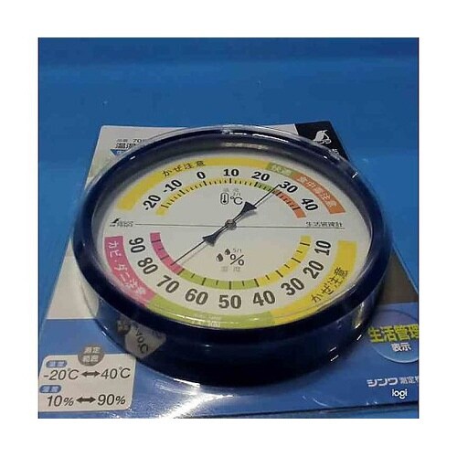 70503 温湿度計F−4L生活管理丸型