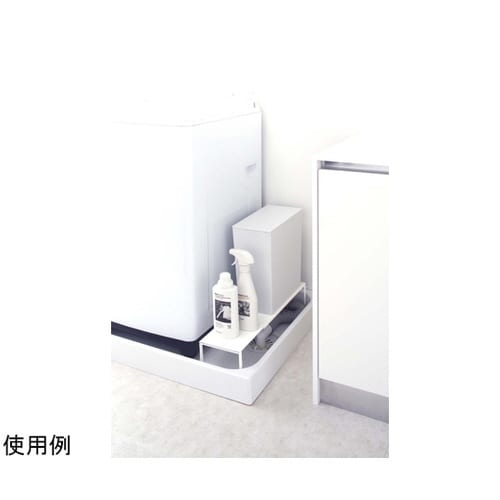 伸縮洗濯機排水口上ラック プレート ホワ