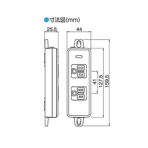 AC125V/15Ax 3m タップ(2