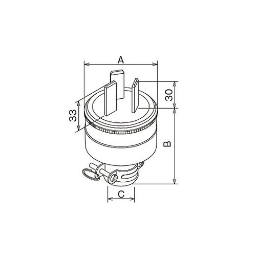 AC250V/30A ゴムプラグ(接地3