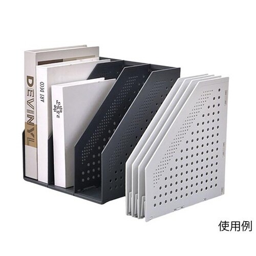 伸縮ができるファイルボックス グレー T