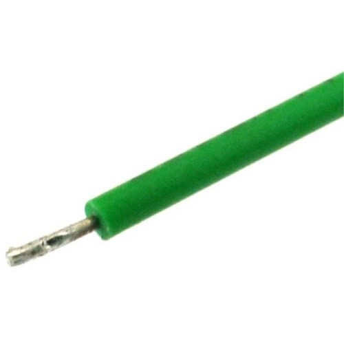 QI片端圧着済ワイヤー450mm緑 10