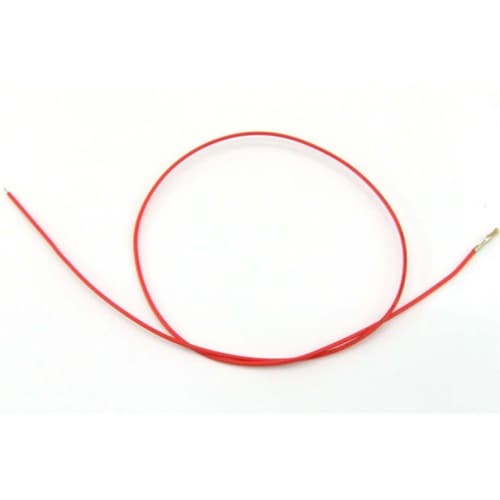 QI片端圧着済ワイヤー450mm赤 10