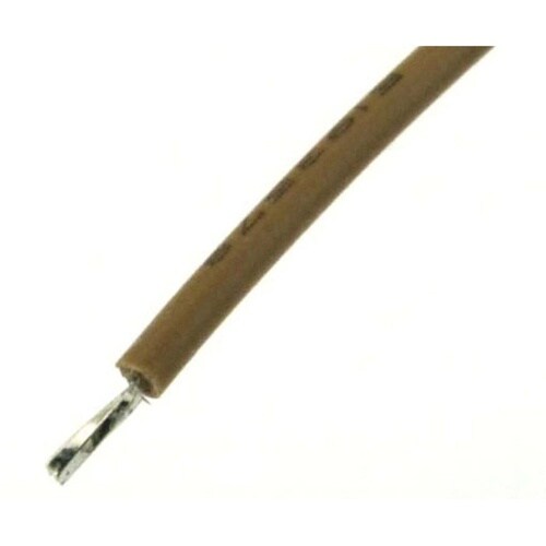 QI片端圧着済ワイヤー450mm茶 10