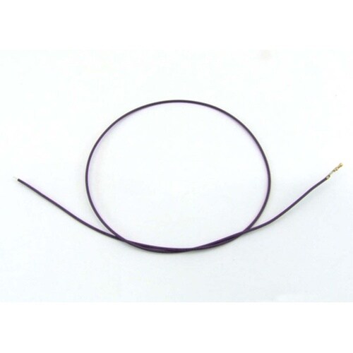 QI片端圧着済ワイヤー450mm紫 10
