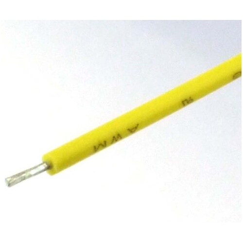 QI片端圧着済ワイヤー450mm黄 10