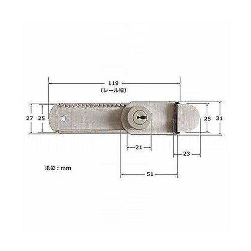 外開き窓用補助錠