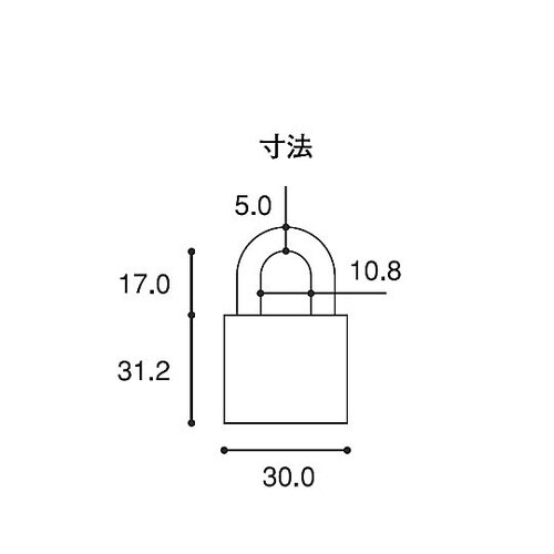 十角符号錠 可変式 30mm 2880−