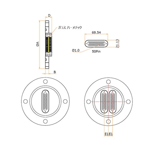 多ピン D−Sub 50 PIN VG8