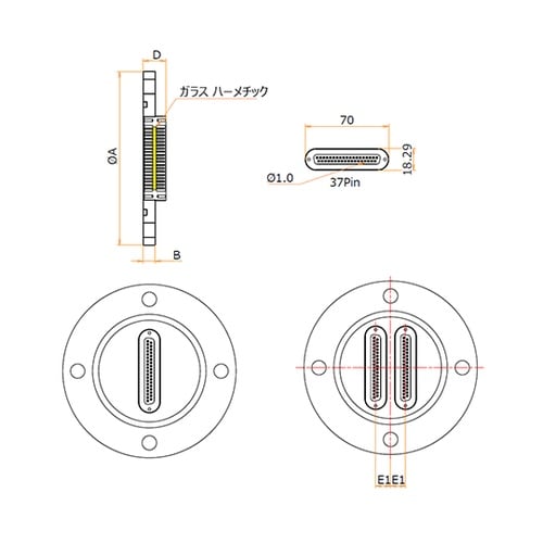 多ピン D−Sub 37 PIN VG8