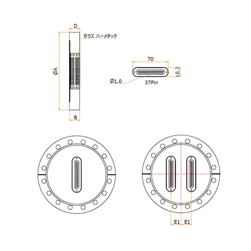 多ピン D−Sub 37 PIN + 3