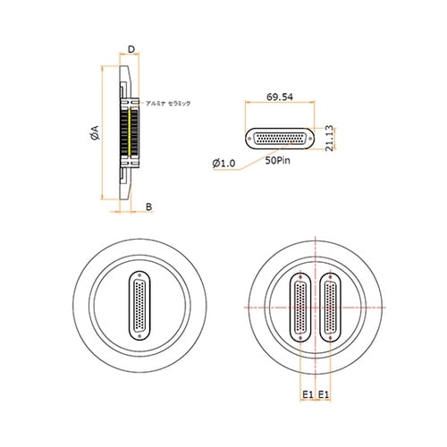多ピン D−Sub 50 PIN NW1