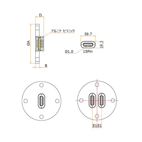 多ピン D−Sub 15 PIN VF5