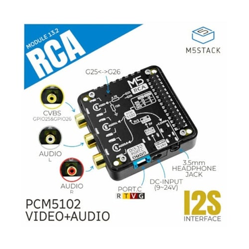 M5Stack用RCA オーディオ/ビデ