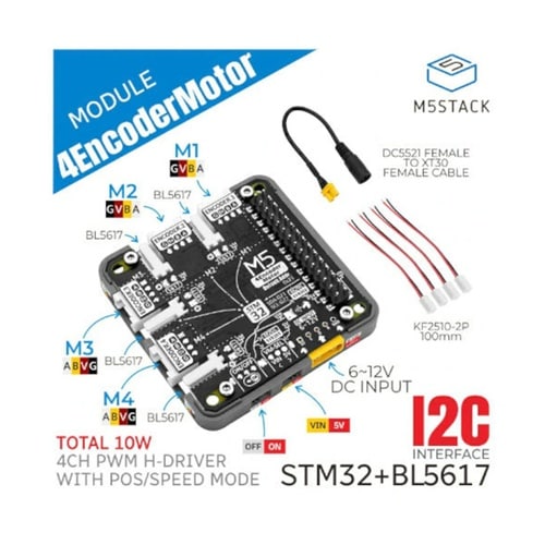 M5Stack用4チャンネル エンコーダ