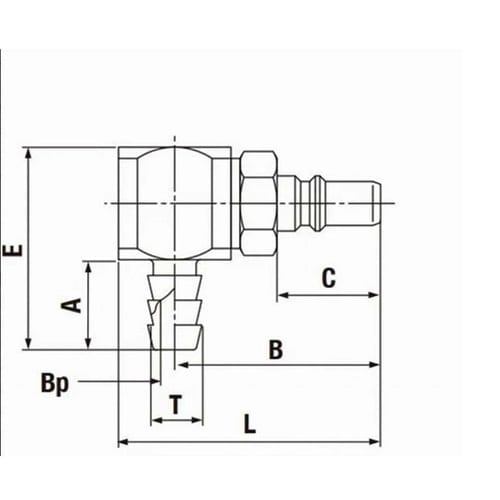 マイクロカプラ(プラグ)真ちゅうNBR