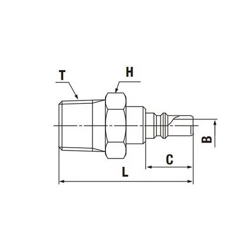 マイクロカプラ(プラグ)真ちゅうRc1/
