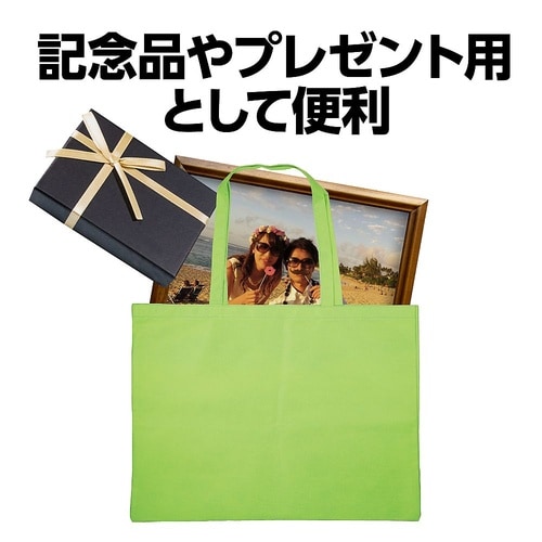 カラー不織布バッグ 黄緑 11426