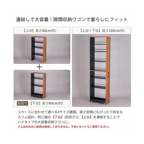 隙間ワゴン上棚200 AHSW−200T