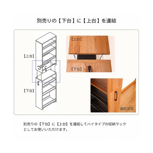 隙間ワゴン上棚200 AHSW−200T