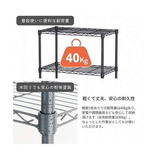 19φスチールラックセット7201DGY