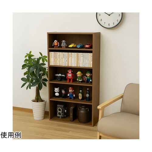 文庫ラック5段BR MBA−600ブラウ