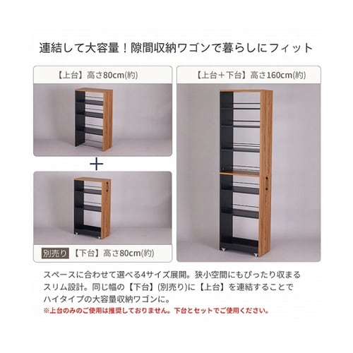 隙間ワゴン上棚250 AHSW−250T