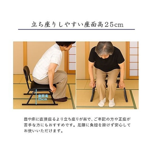 らくらく座椅子 ブラック 1セット(2脚