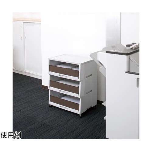 ペーパー分類ボックス 3段 ブラウン A