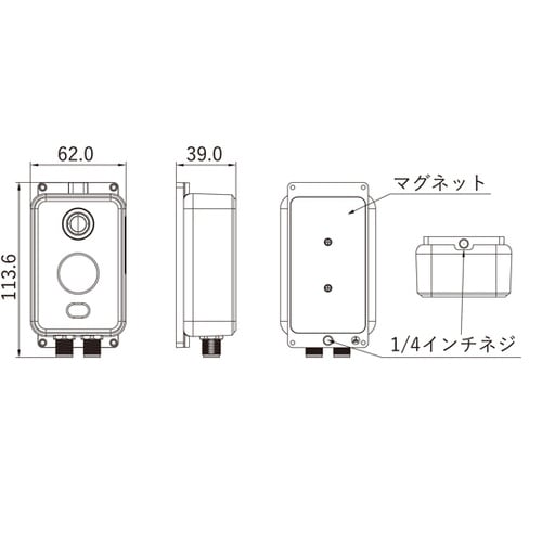マグネット型サーモグラフィカメラ 2mm