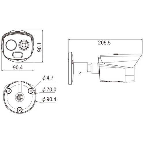 バレット型サーモグラフィカメラ 7.0m
