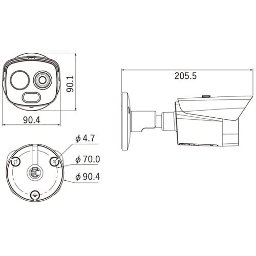 バレット型サーモグラフィカメラ 10.0