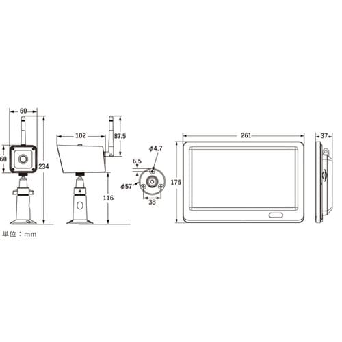 ワイヤレスカメラモニターセット MT−W