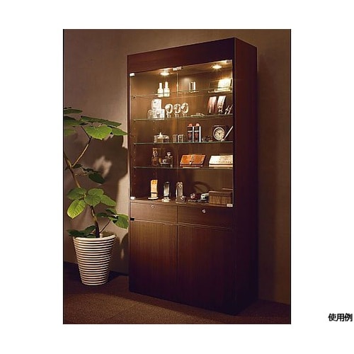 木製壁面用ショーケース 照明付き 幅90