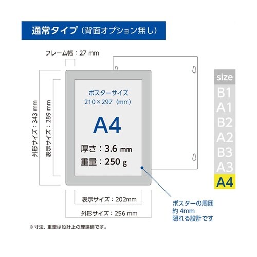 壁面用ポスターフレーム ポスターフィット