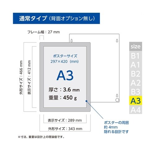 壁面用ポスターフレーム ポスターフィット