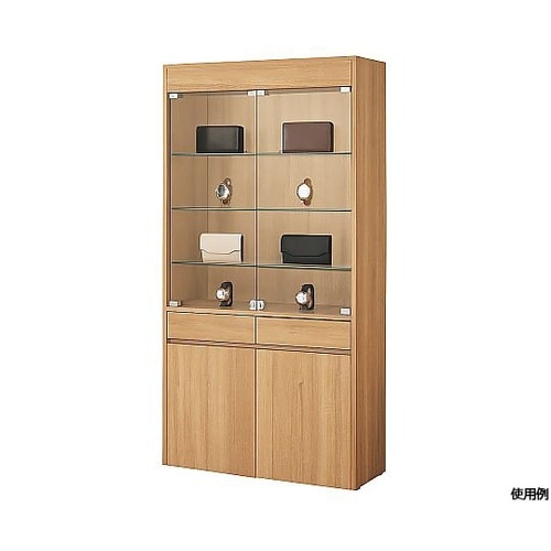 木製壁面用ショーケース 照明付き 幅90