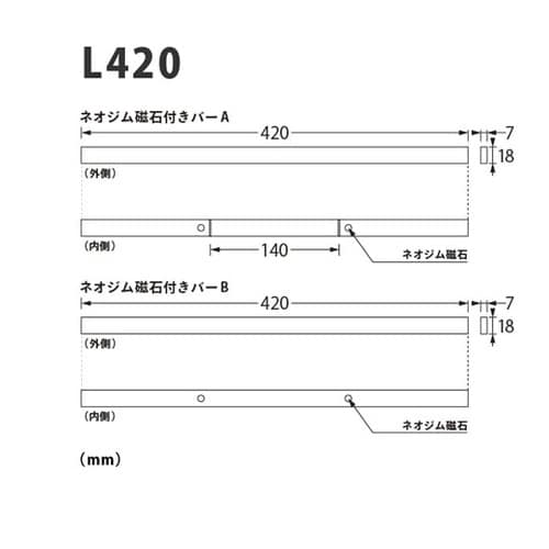 モクペタ POPハンガー L420 黒