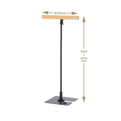 モクペタPOPスタンド片面白木 本体黒