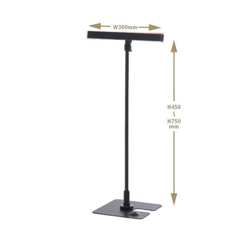 モクペタPOPスタンド片面黒木 本体黒