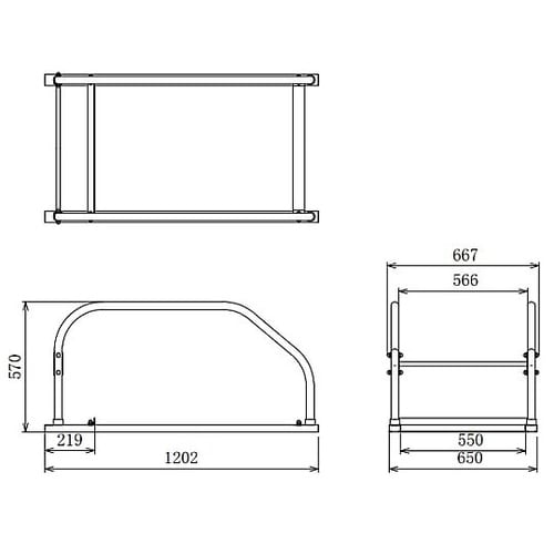 ショッピングカート収納庫 小型 1200