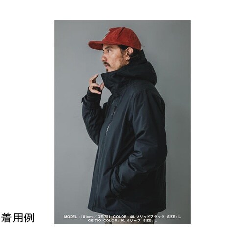 ブリザードシェルジャケット ソリッドブラ