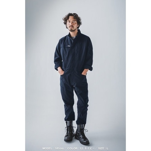 エアストレッチツナギ ネイビー 4L G