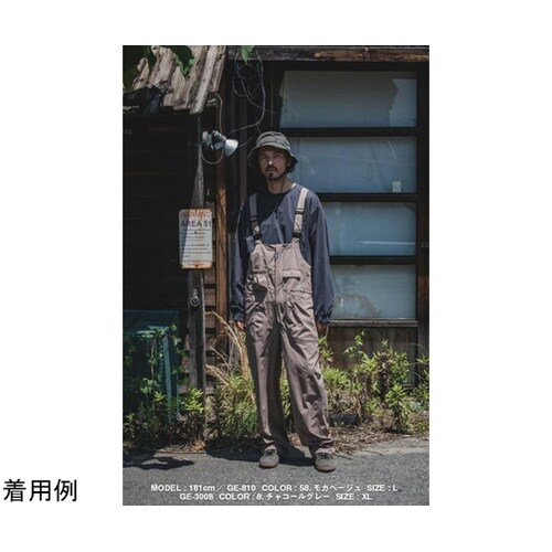 サロペ・デ・クルーネック ブラック S