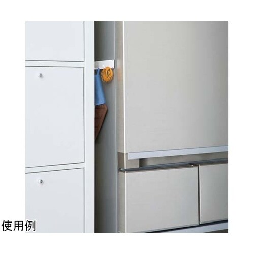 冷蔵庫横のすき間スライド4連フック ヒキ