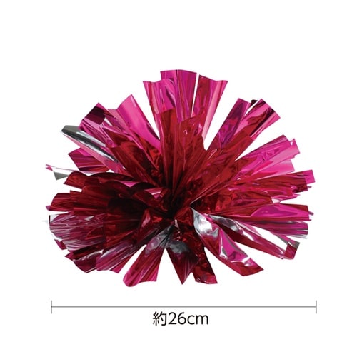 らくらくチアポンポン名札付 ピンクシルバ