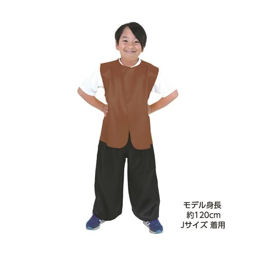 ソフトサテン ベスト 茶 S 19085