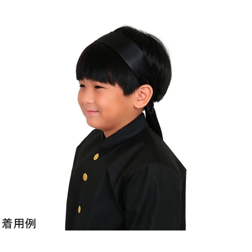 ソフトサテン はちまき 黒 19506