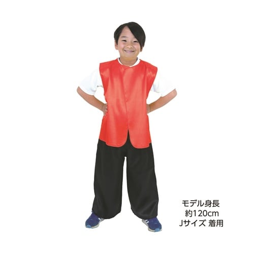 ソフトサテン ベスト 赤 S 19081