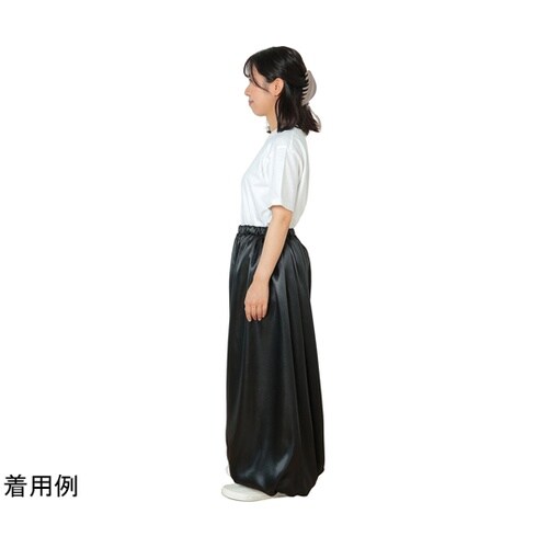 ソフトサテン サルエルパンツ 黒 M 1